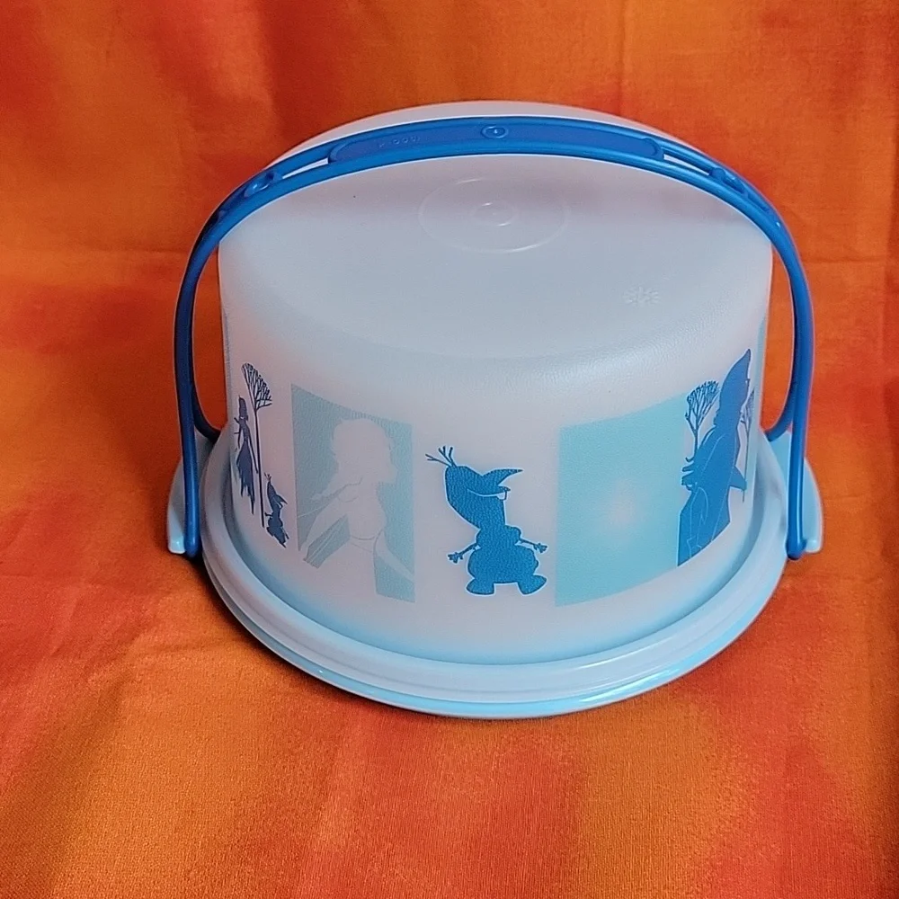 Tupperware Toys Cake Taker Disney's Frozen Theme Blue